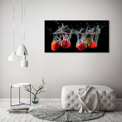 Tableau mural sur toile Fraises sous l'eau