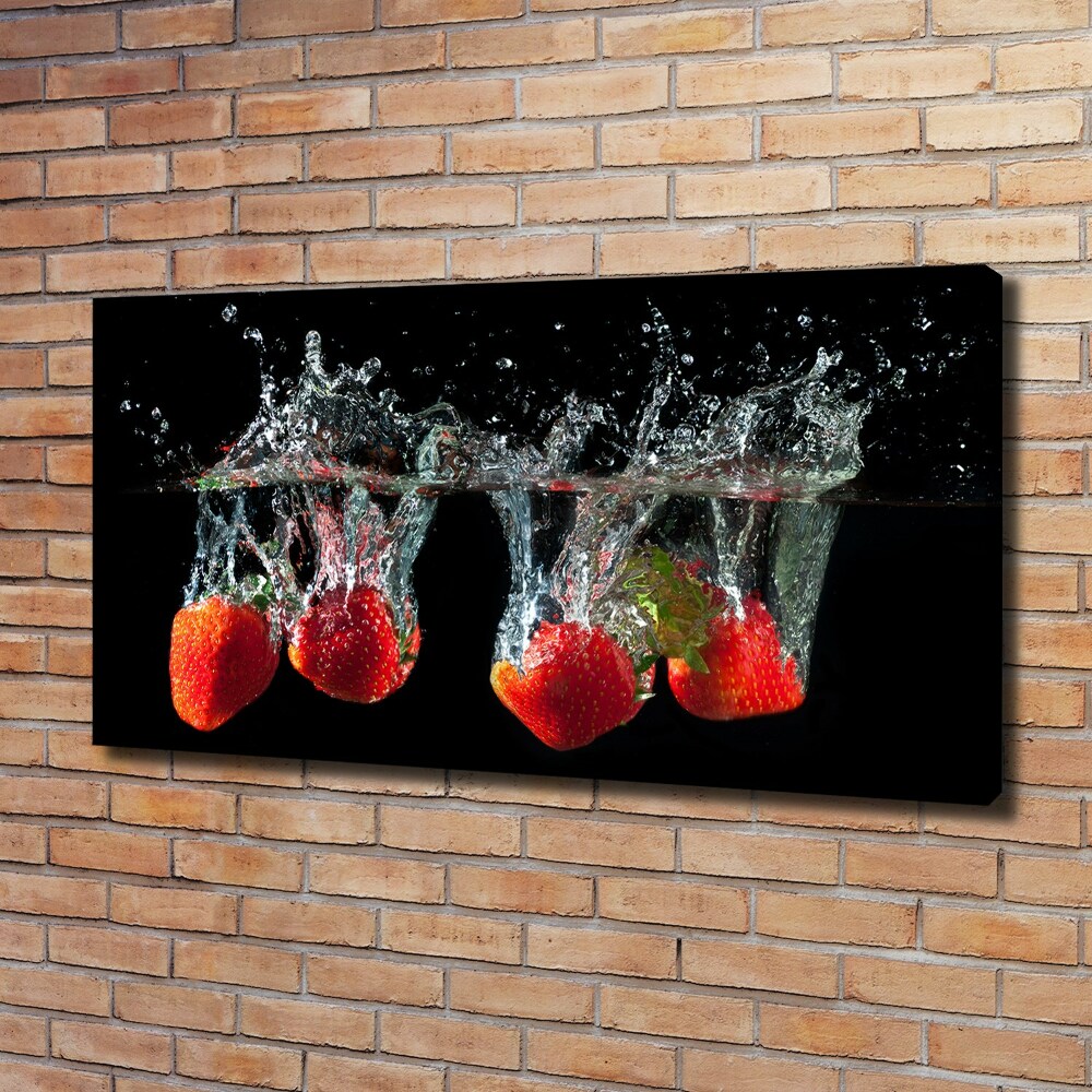 Tableau mural sur toile Fraises sous l'eau