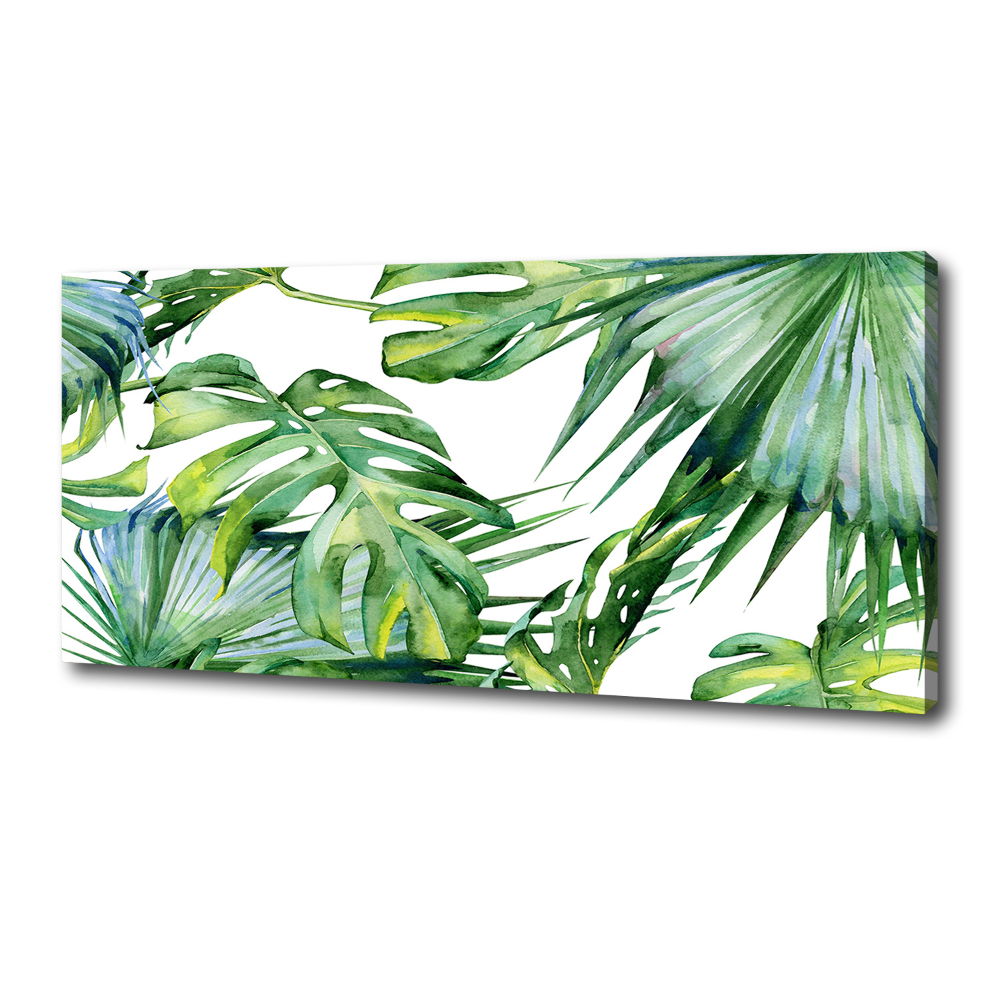 Tableau sur toile Feuillets tropicaux