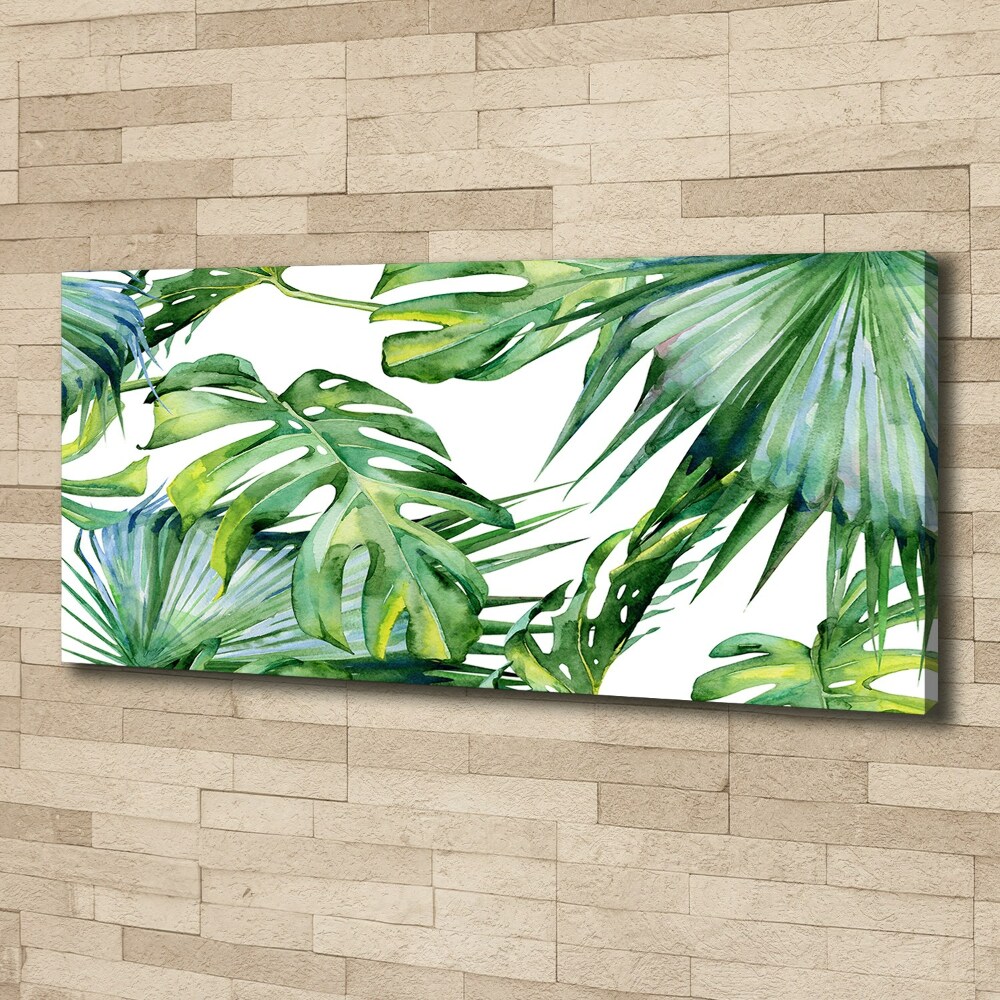 Tableau sur toile Feuillets tropicaux