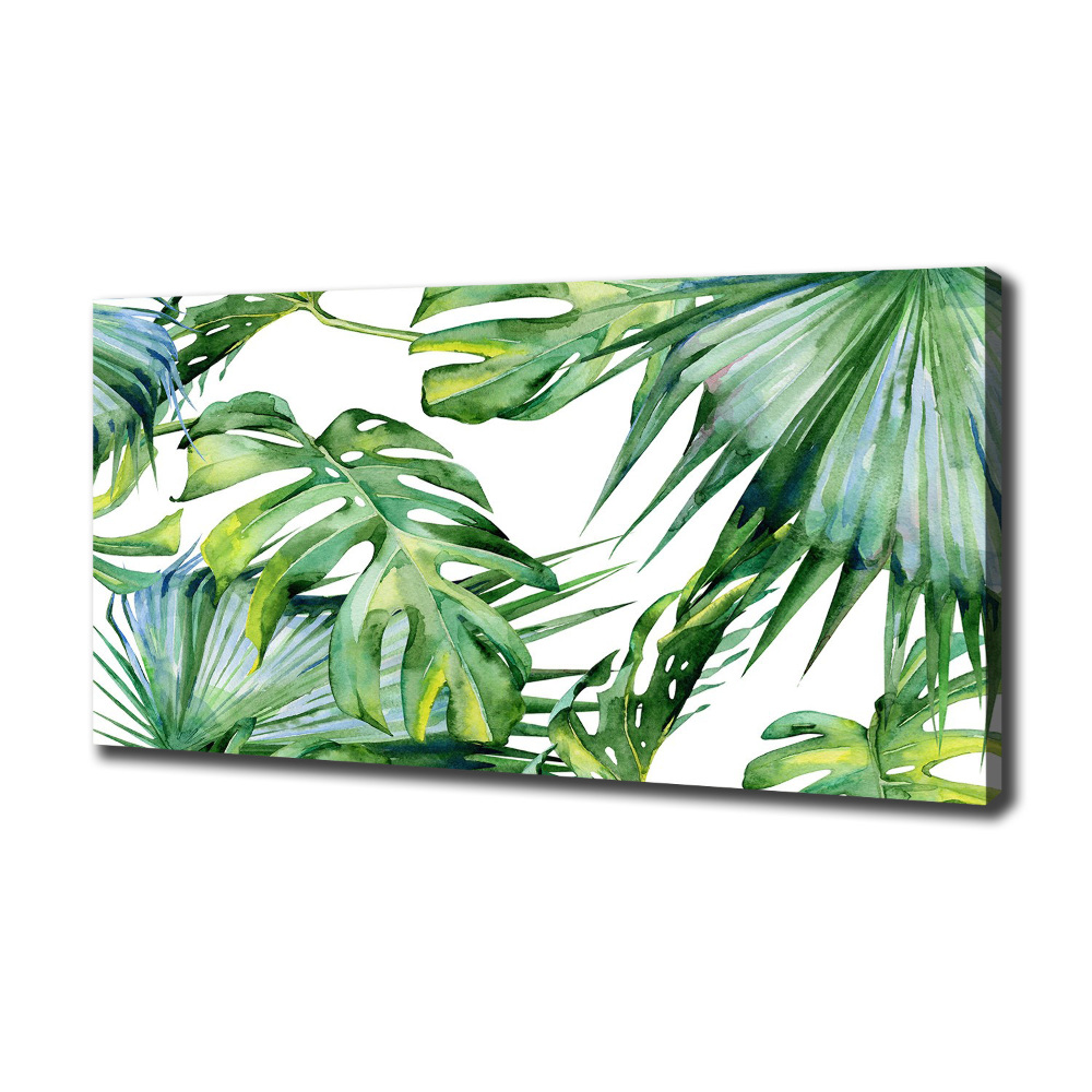 Tableau sur toile Feuillets tropicaux