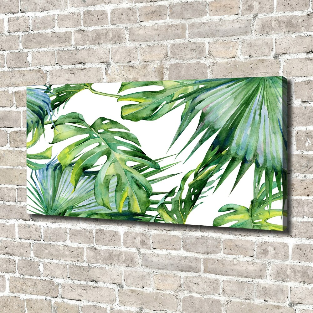 Tableau sur toile Feuillets tropicaux