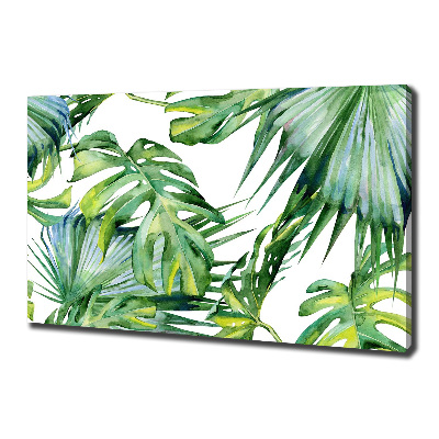 Tableau sur toile Feuillets tropicaux