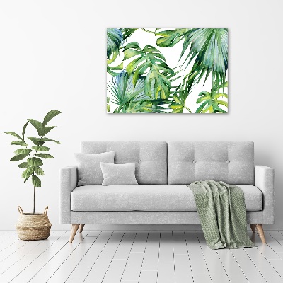 Tableau sur toile Feuillets tropicaux