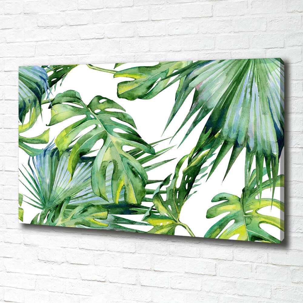 Tableau sur toile Feuillets tropicaux