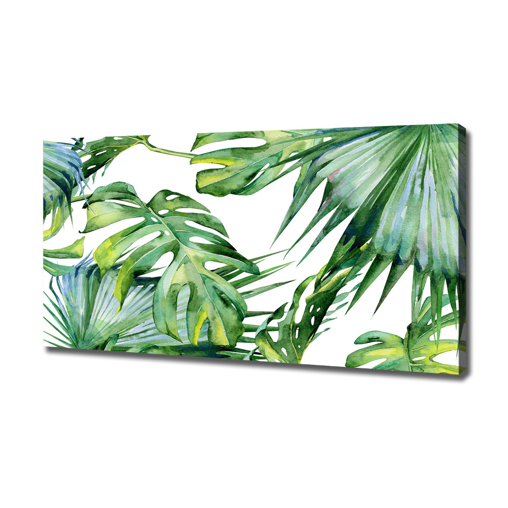 Tableau sur toile Feuillets tropicaux