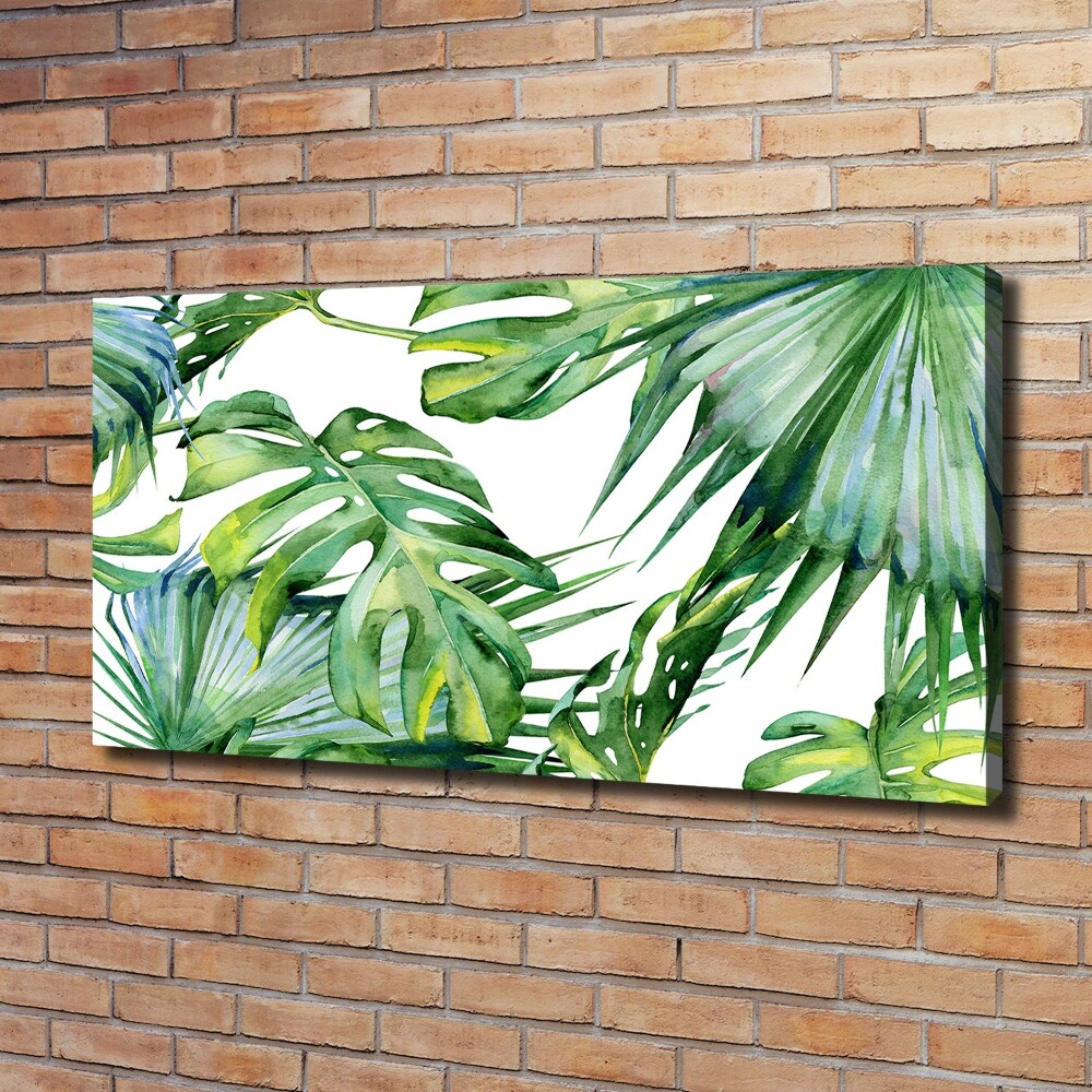 Tableau sur toile Feuillets tropicaux