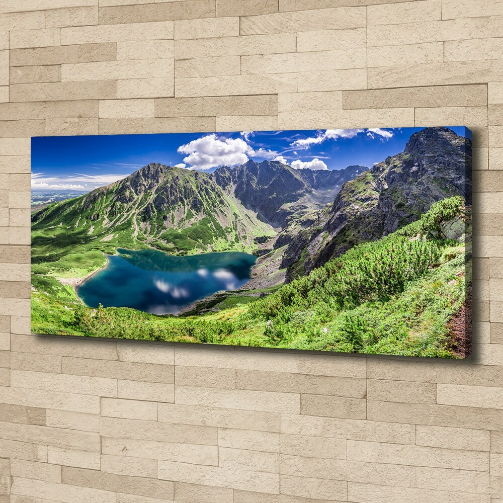 Tableau imprimé sur toile Étang noir des Tatras