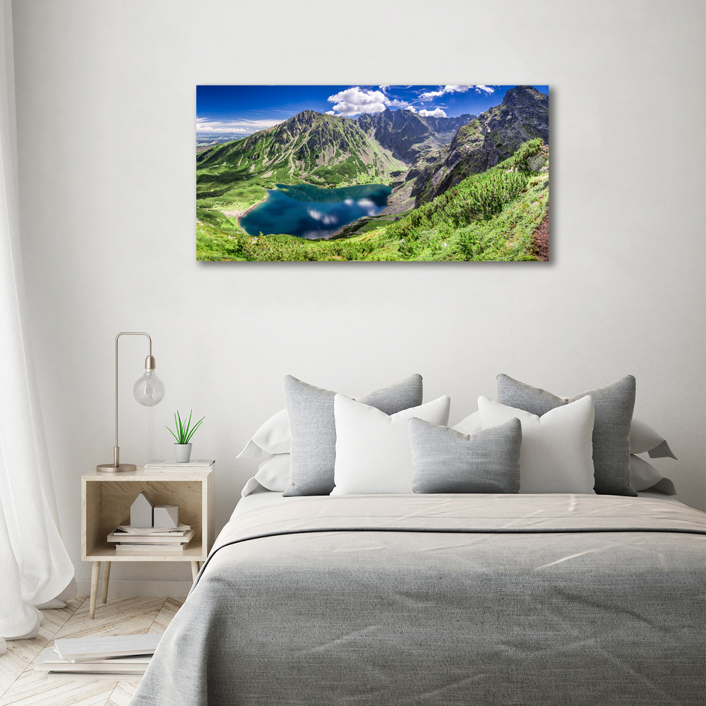 Tableau imprimé sur toile Étang noir des Tatras