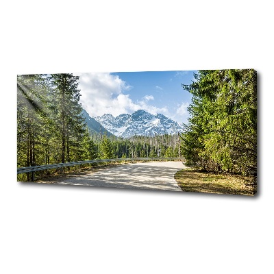 Tableau mural sur toile Route des Tatras