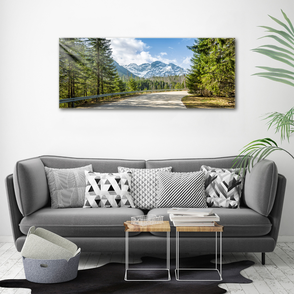 Tableau mural sur toile Route des Tatras