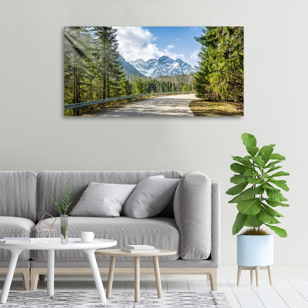 Tableau mural sur toile Route des Tatras