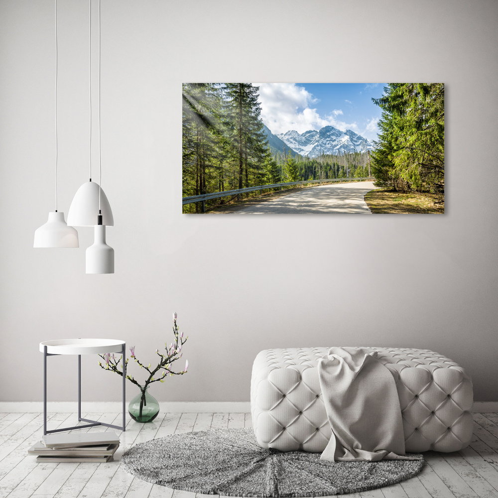 Tableau mural sur toile Route des Tatras