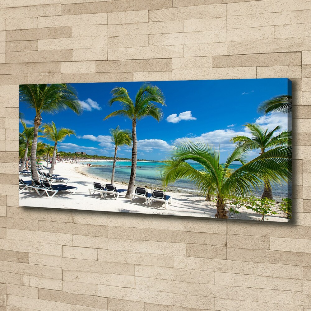 Tableau sur toile Plage des Maldives