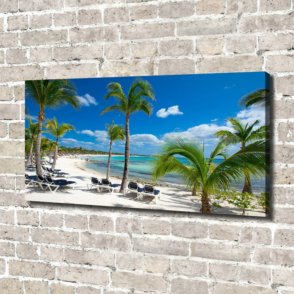 Tableau sur toile Plage des Maldives