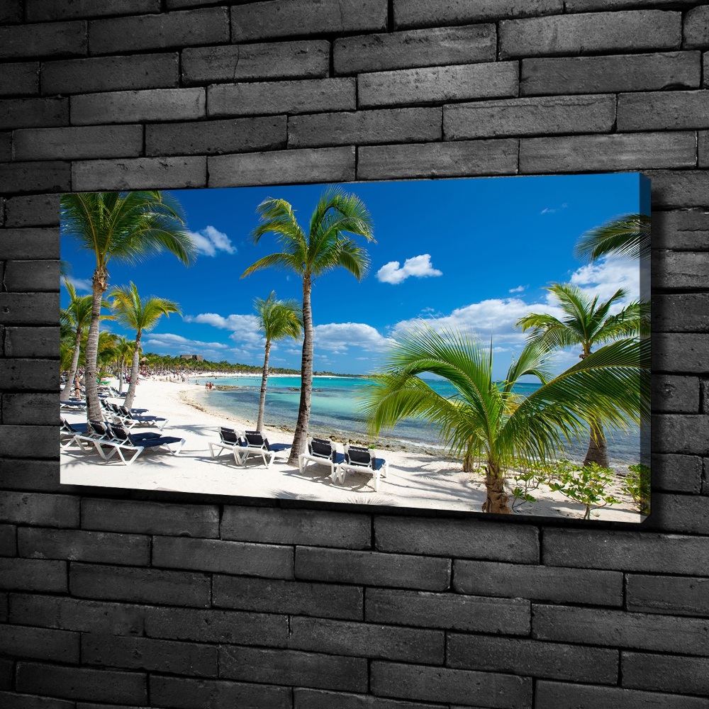 Tableau sur toile Plage des Maldives