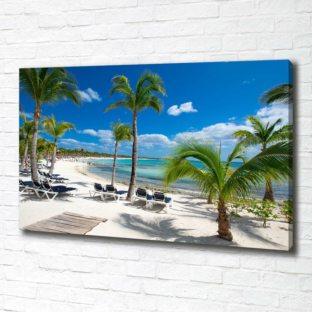 Tableau sur toile Plage des Maldives