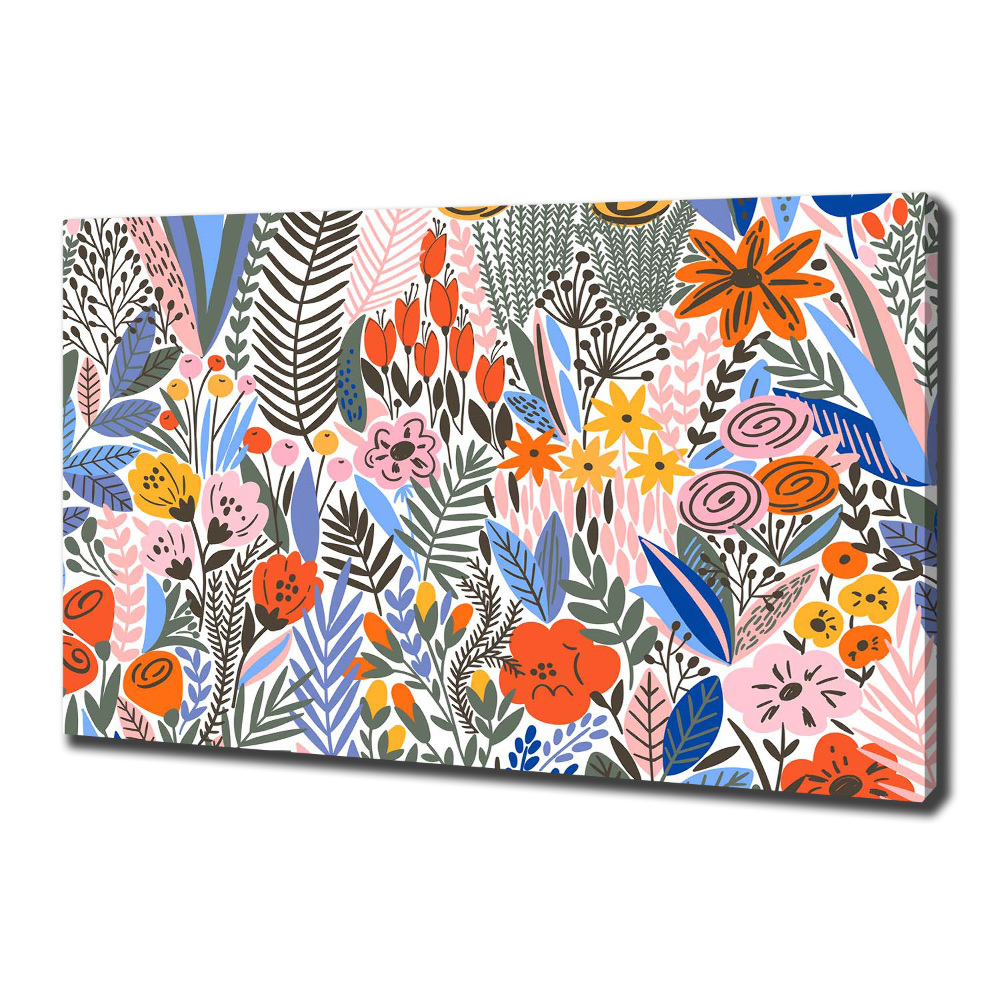 Tableau sur toile Fleurs motifs