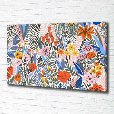 Tableau sur toile Fleurs motifs