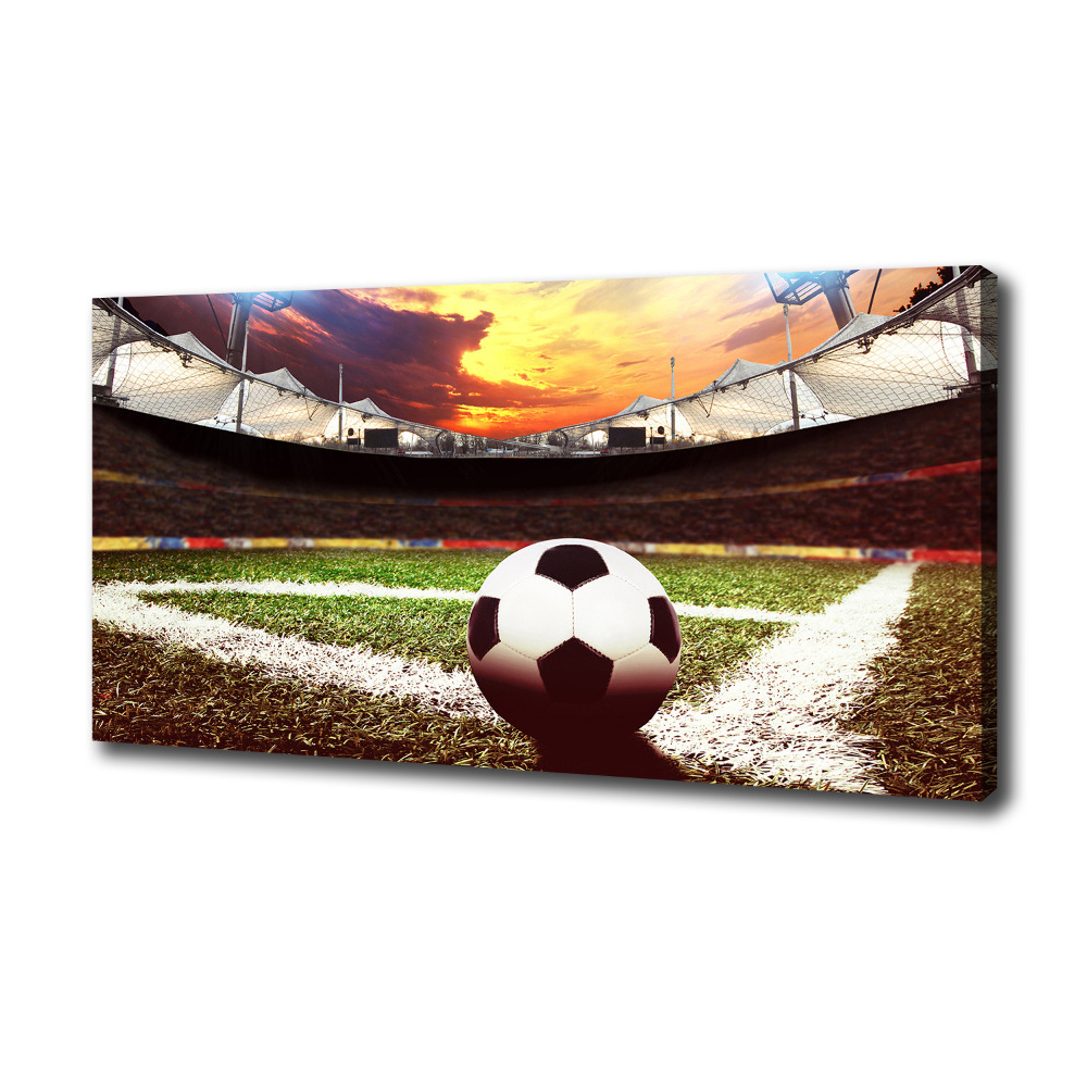 Tableau imprimé sur toile Football sur le stade