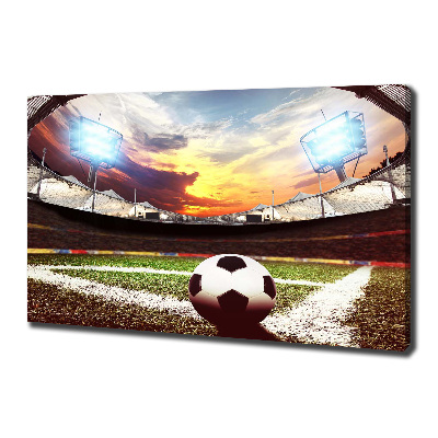 Tableau imprimé sur toile Football sur le stade