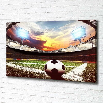 Tableau imprimé sur toile Football sur le stade