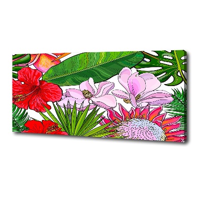 Tableau toile imprimée Fleurs hawaïennes