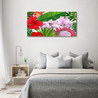 Tableau toile imprimée Fleurs hawaïennes