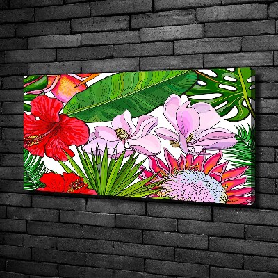 Tableau toile imprimée Fleurs hawaïennes