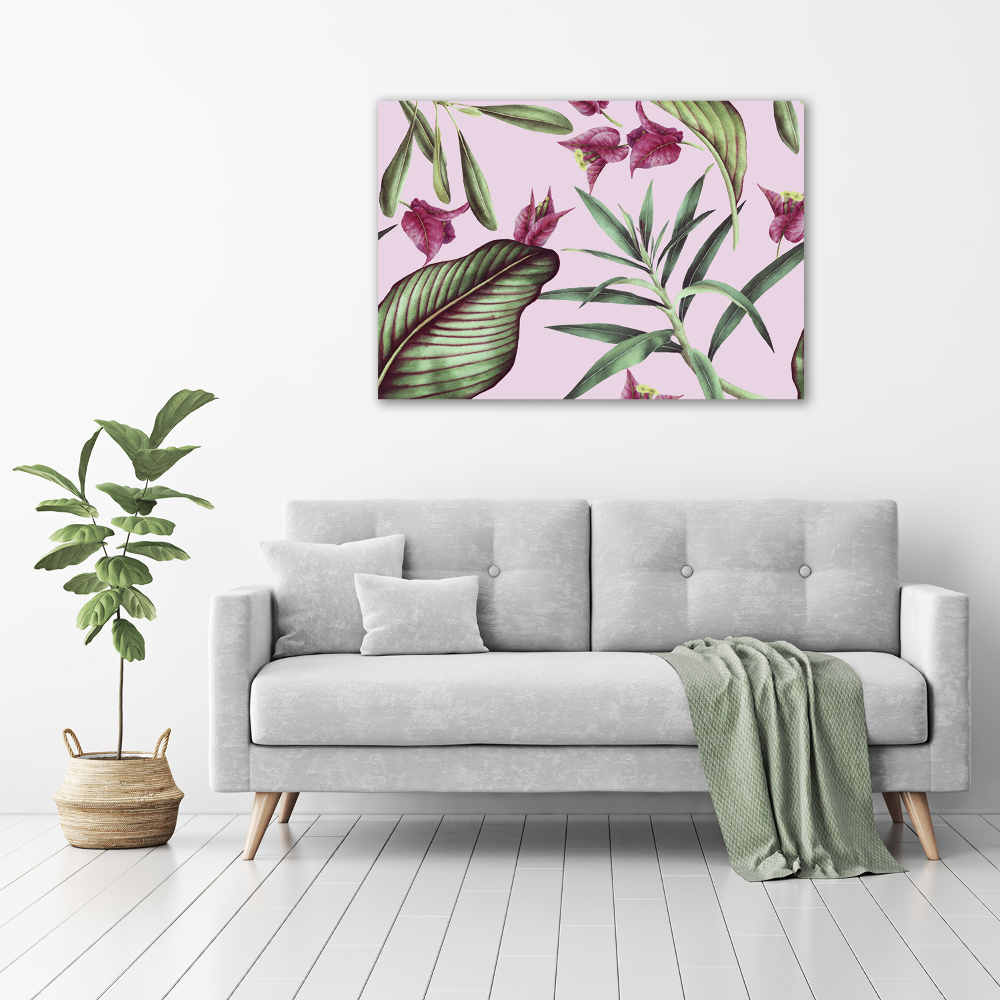 Tableau imprimé sur toile Les fleurs tropicales