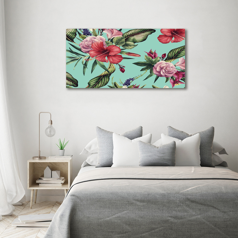 Tableau photo sur toile Fleurs tropicales