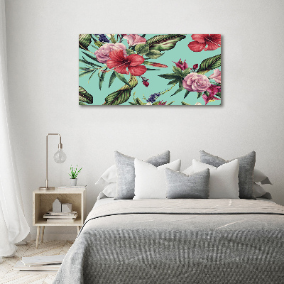 Tableau photo sur toile Fleurs tropicales