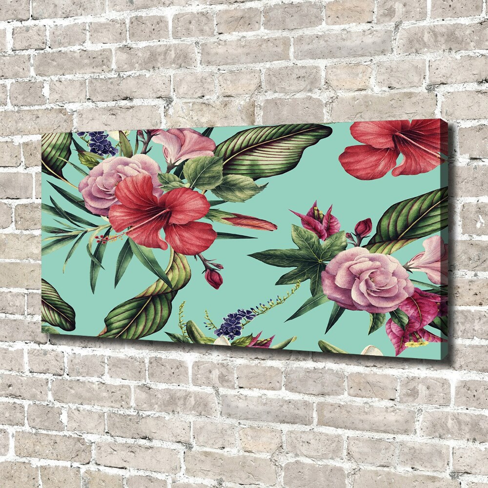 Tableau photo sur toile Fleurs tropicales