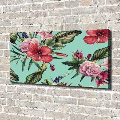 Tableau photo sur toile Fleurs tropicales