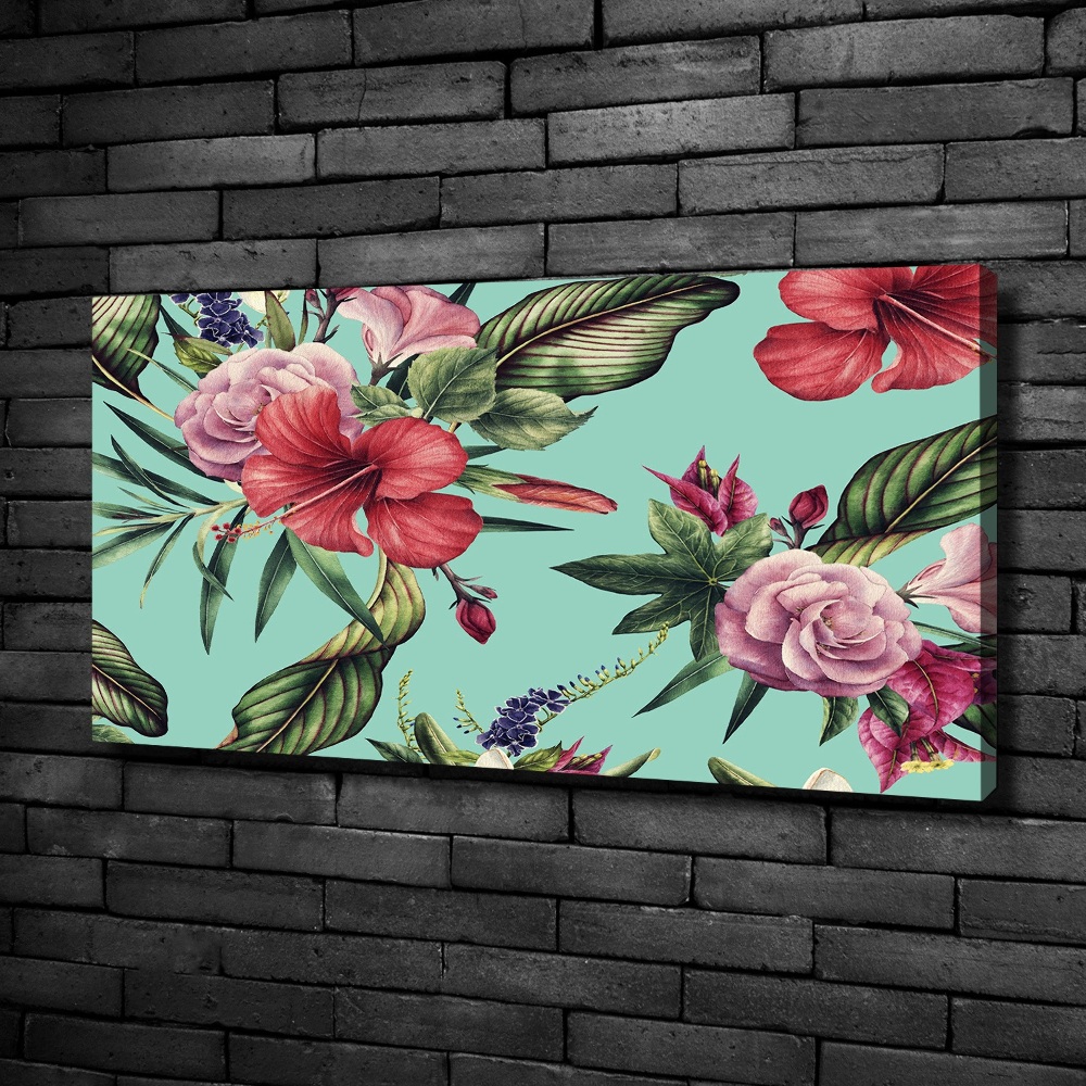 Tableau photo sur toile Fleurs tropicales