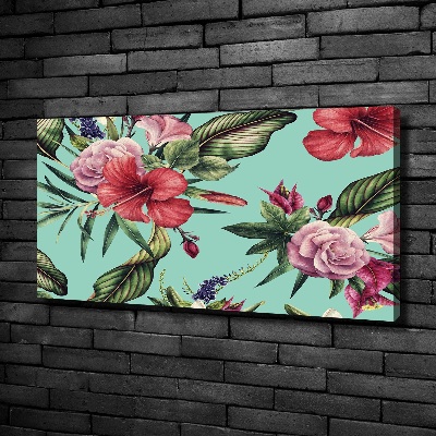 Tableau photo sur toile Fleurs tropicales