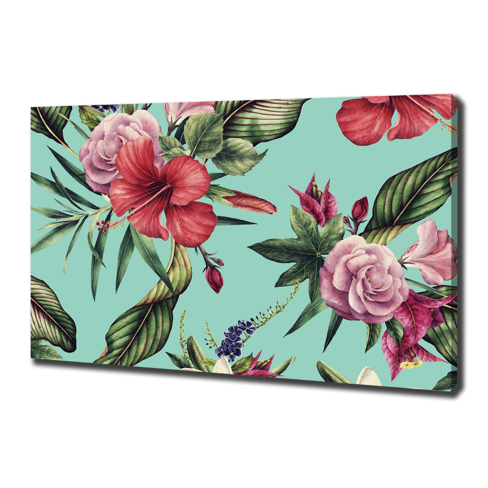 Tableau photo sur toile Fleurs tropicales