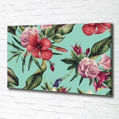 Tableau photo sur toile Fleurs tropicales