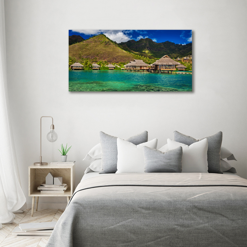 Tableau photo sur toile Bungalows sur l'eau