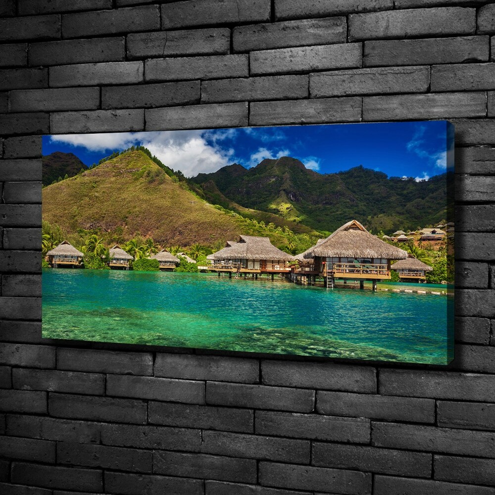 Tableau photo sur toile Bungalows sur l'eau