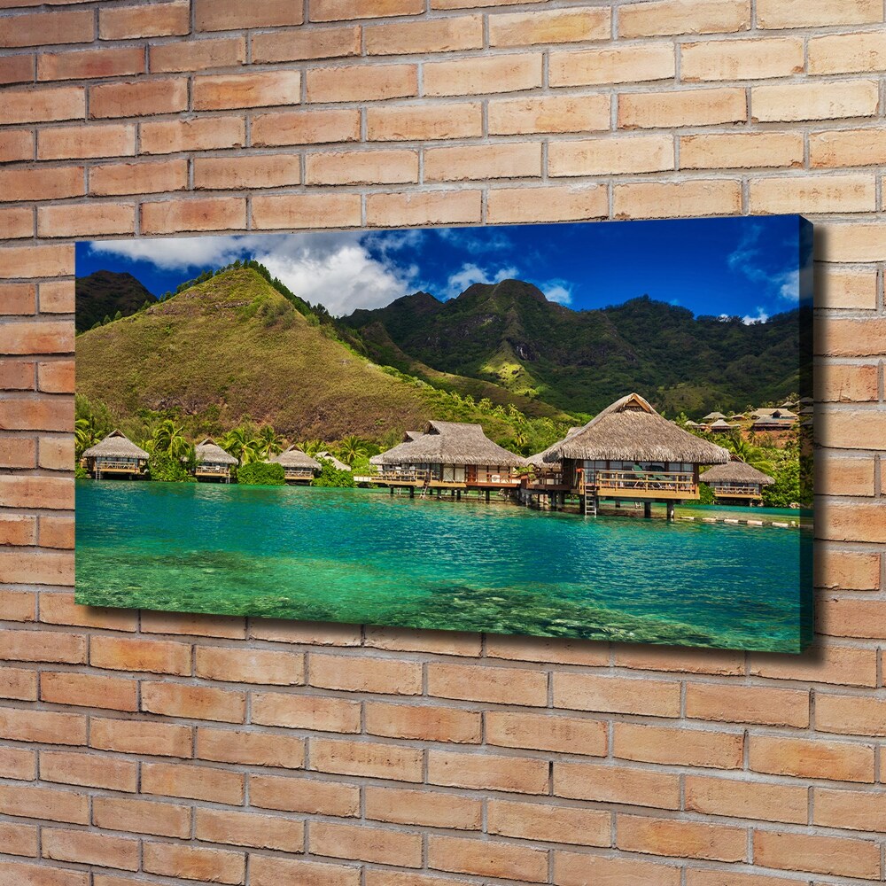 Tableau photo sur toile Bungalows sur l'eau