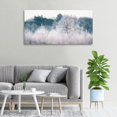 Tableau imprimé sur toile Arbres en hiver