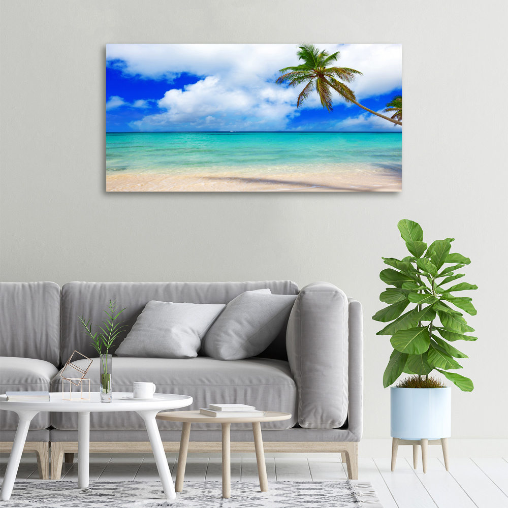 Tableau imprimé sur toile Plage des Caraïbes