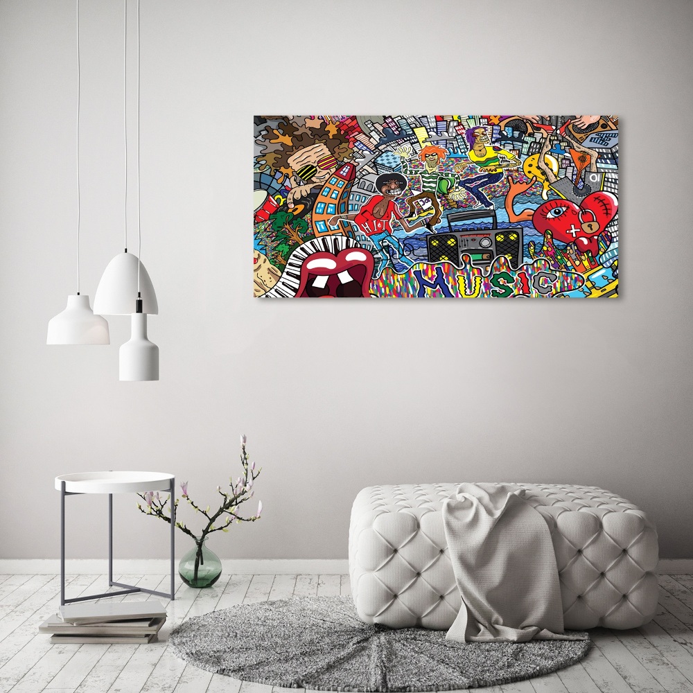 Tableau photo sur toile Collage musical