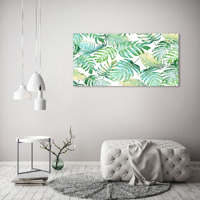 Tableau mural sur toile Feuilles de palmier tropicales