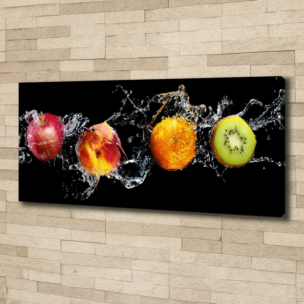 Tableau sur toile Fruits et eau