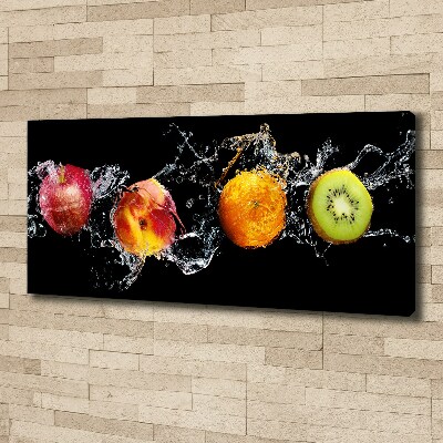 Tableau sur toile Fruits et eau