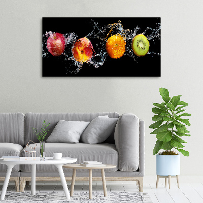 Tableau sur toile Fruits et eau