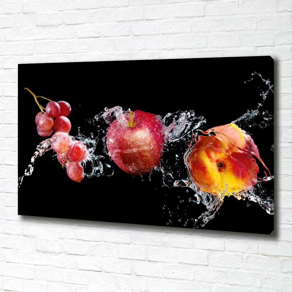 Tableau sur toile Fruits et eau