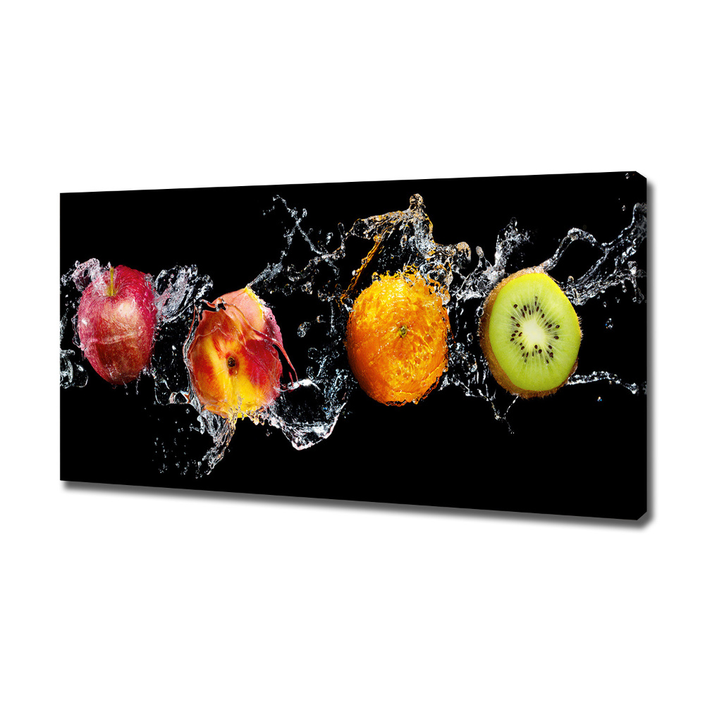 Tableau sur toile Fruits et eau